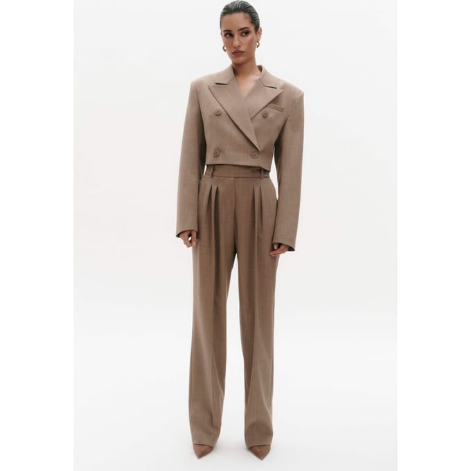 BENU Dames Korte Karamelkleurige Blazer