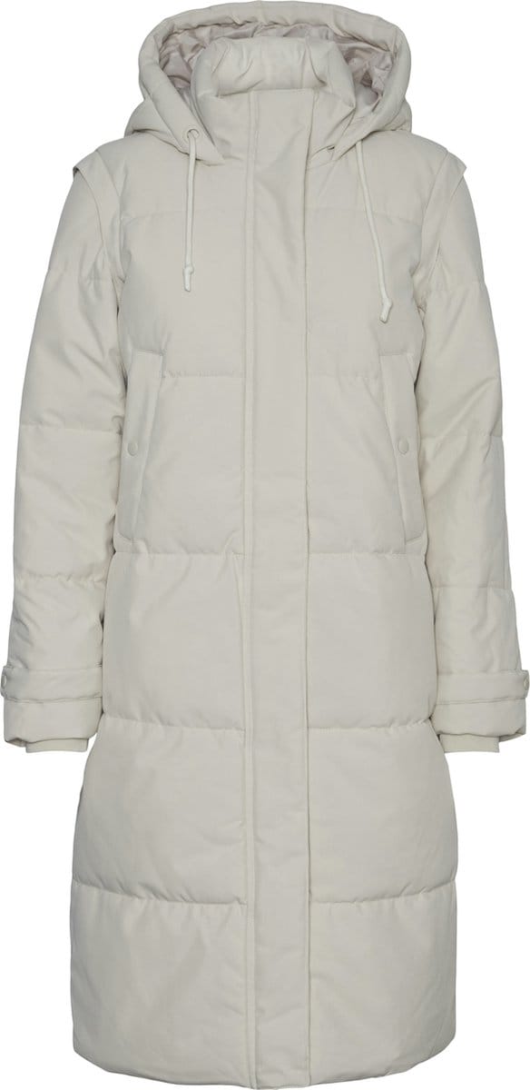 Vero Moda VMMARGARET LONG COAT GA Dames Jas Oatmeal - Maat M
