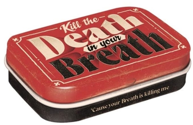 Mint Doosje Death In Your Breath (Inclusief Pepermuntjes)