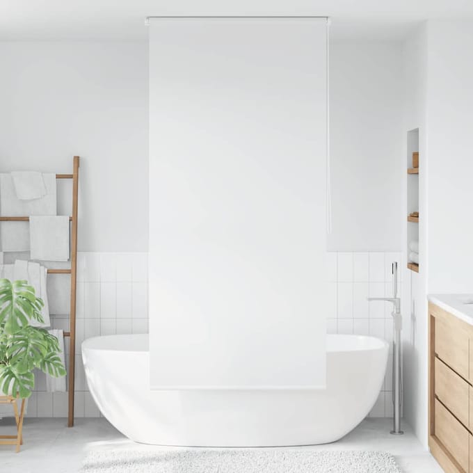 vidaXL - Rolgordijn - voor - douche - 120x240 - cm - wit