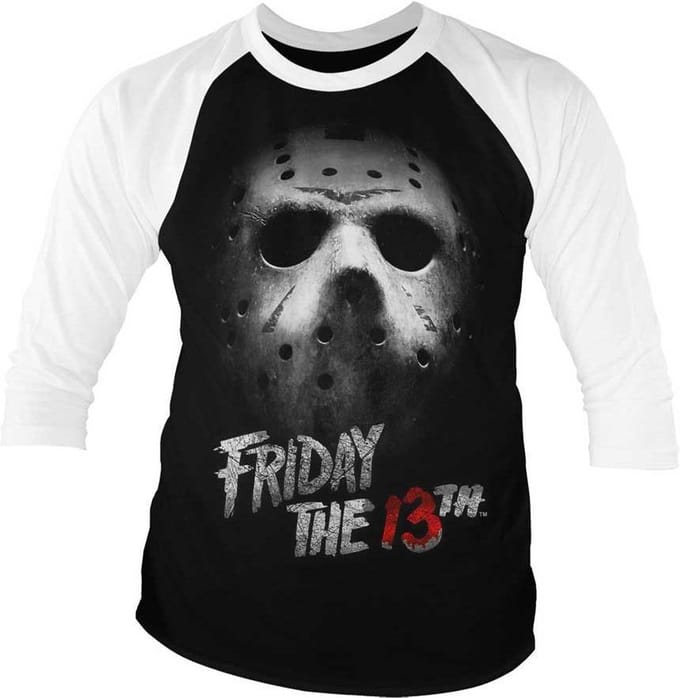 Friday The 13th Raglan top -XL- Friday The 13th Zwart/Wit