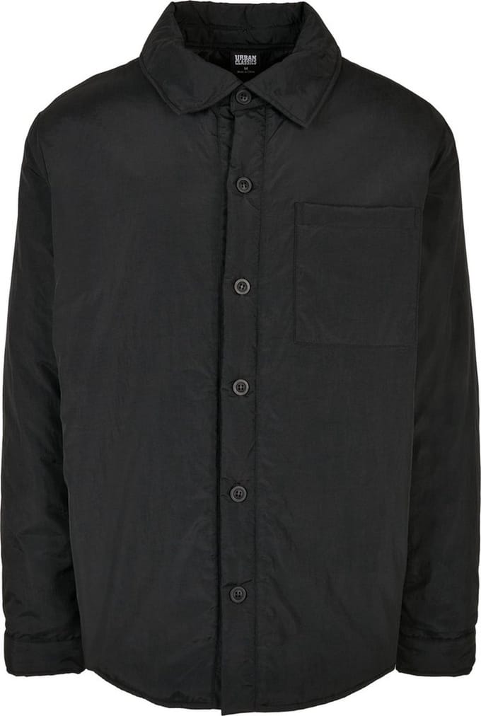 Urban Classics - Padded Nylon Shirt Jacket - XL - Zwart