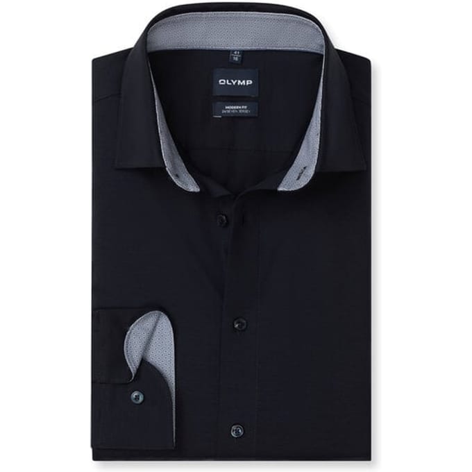 OLYMP Luxor 24/Seven Overhemd, Modern Fit, New Kent, Marineblauw
