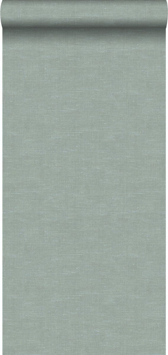 Origin Wallcoverings behang linnenstructuur celadon groen - 347633 - 0,53 x 10,05 m