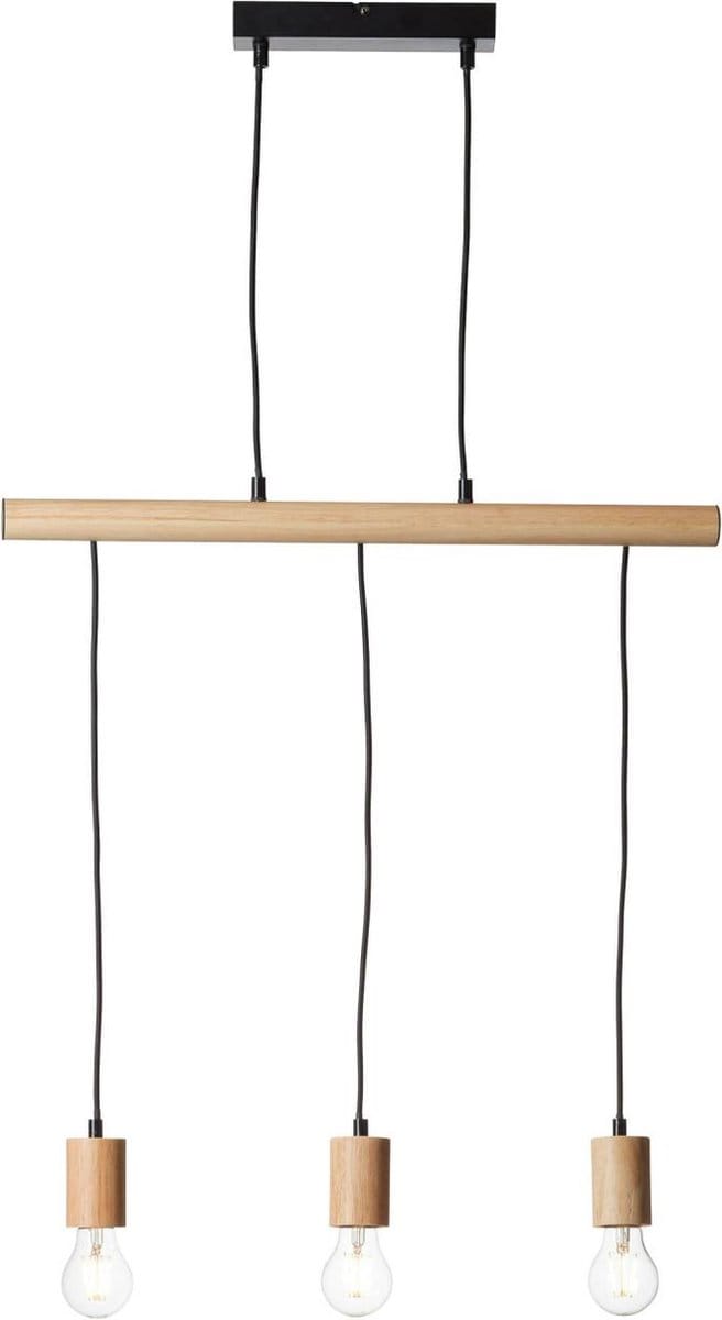 Brilliant Jenji Hanglamp - 3-lichts E27 - Hout