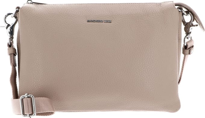 MANDARINA DUCK Leren Schoudertas Mellow Leather Crossover Bag Warm Taupe