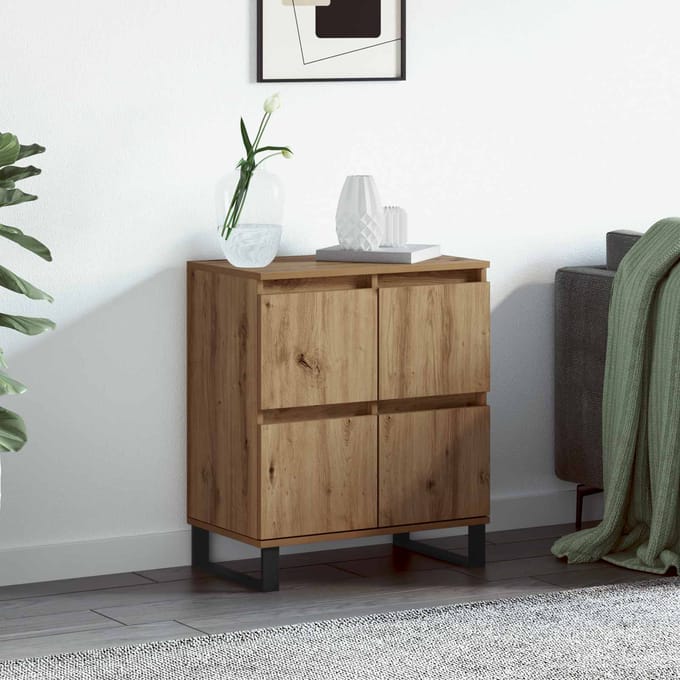 vidaXL - Dressoir - Artisan - Eiken - 60 - x - 35 - x - 70 - cm