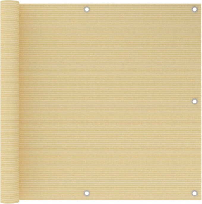 vidaXL - Balkonscherm - 90x300 - cm - HDPE - beige