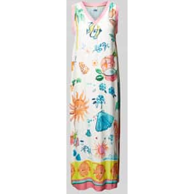 Midi-jurk met V-hals