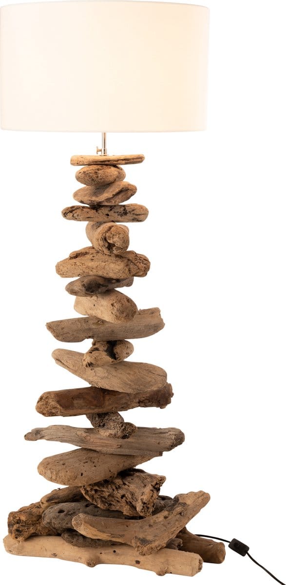 J-Line vloerlamp - hout - naturel/beige - medium