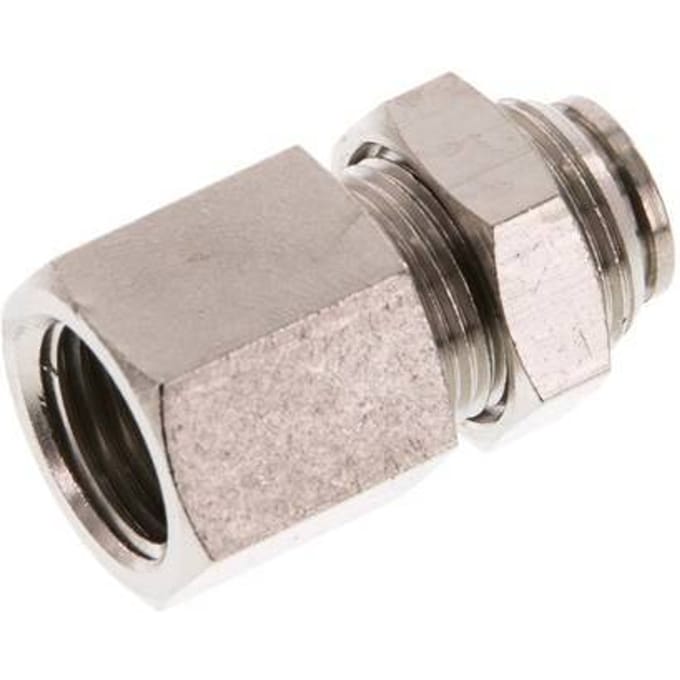 6mm x G1/4'' Messing Insteekfitting Binnendraad Schotdoorvoer NBR