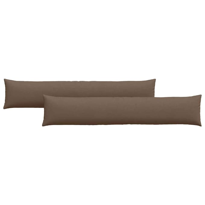vidaXL - Zitkussens - 2 - st - Stof - Bruin - 200 - x - 40 - cm