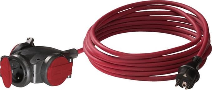 Kelfort 3-w rubber verdeelblok H07RN-F 3 x 1.5mm² 10 meter