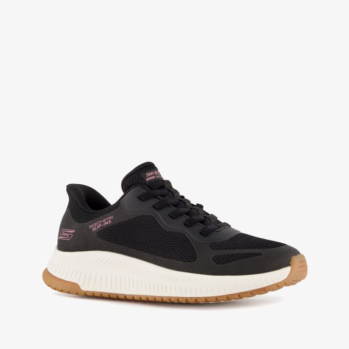Skechers Slip-ins: BOBS Squad 4 - Staple Look - Zwart - Extra comfort - Memory Foam - Maat 37