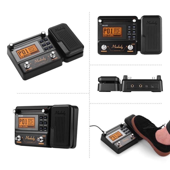 Muslady Gitaar Multi-effecten Processor Effectpedaal + Loop Recording 8 Effect US Plug