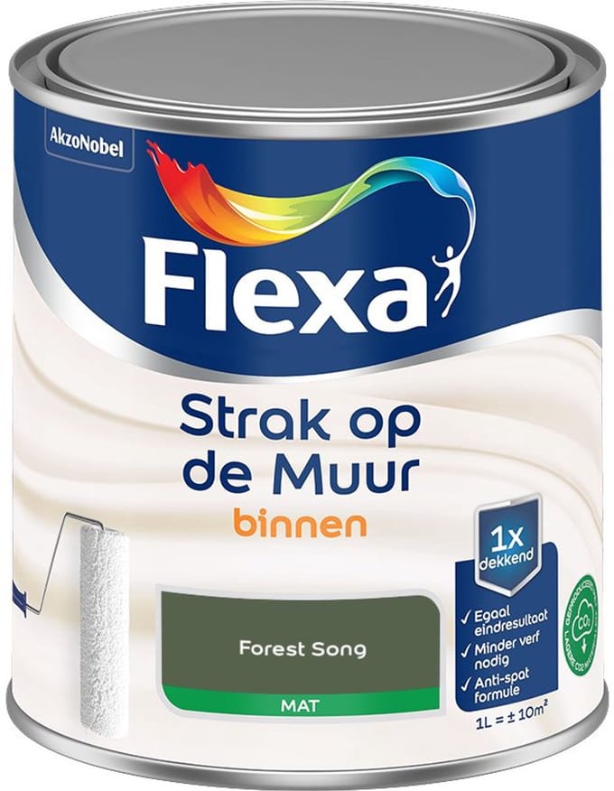 Flexa - Strak Op De Muur Binnen Mat - Forest Song - Mengverf - 1 L
