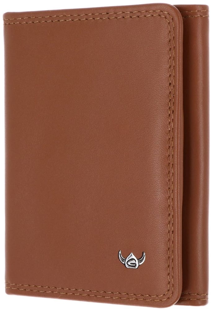 Golden Head Leren kaarthoes Polo RFID Protect Minischeintasche 1012 Cognac bruine