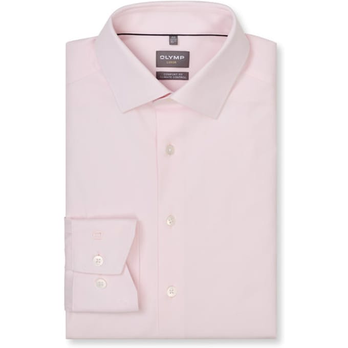 OLYMP Luxor 24/Seven Overhemd, Comfort Fit, New Kent, Roze