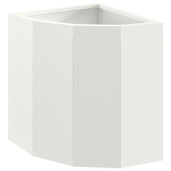 vidaXL Hoek Plantbak Wit 30 x 30 x 35 cm Staal