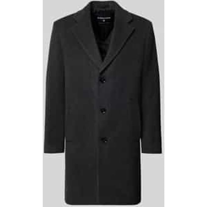 Regular fit lange wollen jas met kasjmier, model 'ADRIA 3.0'