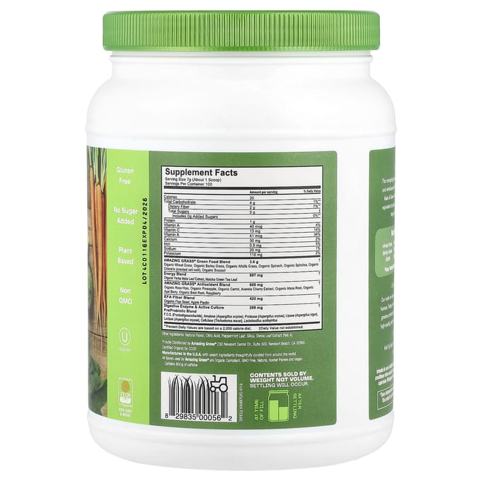 Groene Superfood, Energie, Citroen-Limoen, 700G(24.7oz)