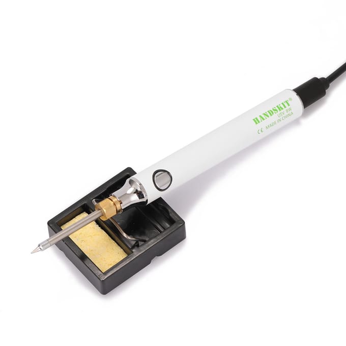 HANDSKIT USB-oplaadbare soldeerbout 5V 8W instelbare temperatuur elektrische soldeerboutset met veelkleurig