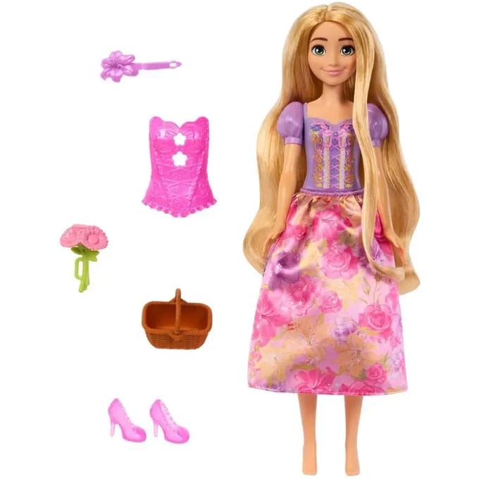 Disney Mattel Princess spin en reveal Rapunzel Tienerpoppen