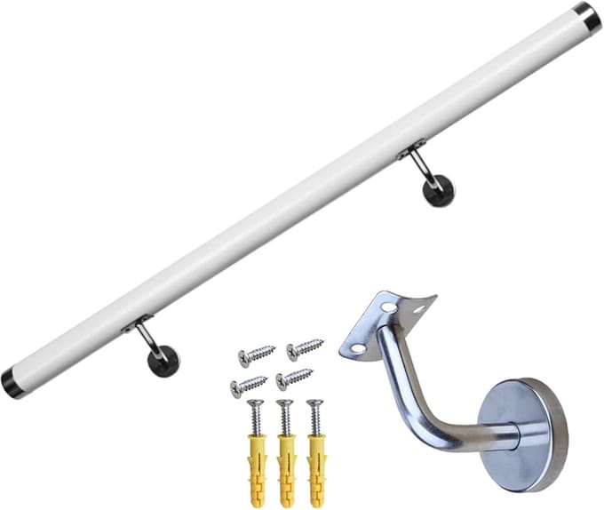 Trapleuning Set - Wandmontage Steun - Veilig Traplopen - Eenvoudige Installatie - 42 Meter - Wit