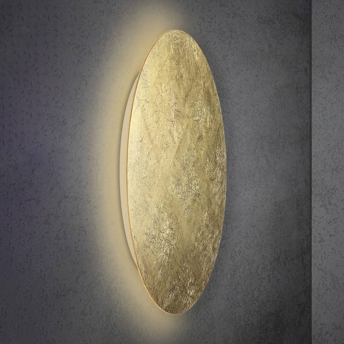 Escale LED wandlamp Bladgoud, Ø 95 cm