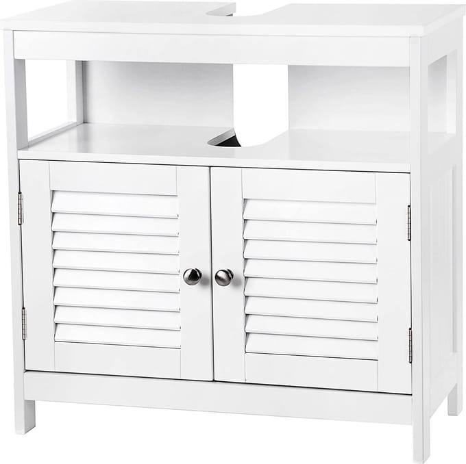 Parya Home - Wastafelonderkast -Badkamerkast - 2 Deuren - Hout - Wit
