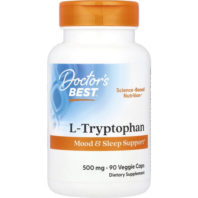 Doctor's Best, L-Tryptophane, 500mg, 90 capsules végétales
