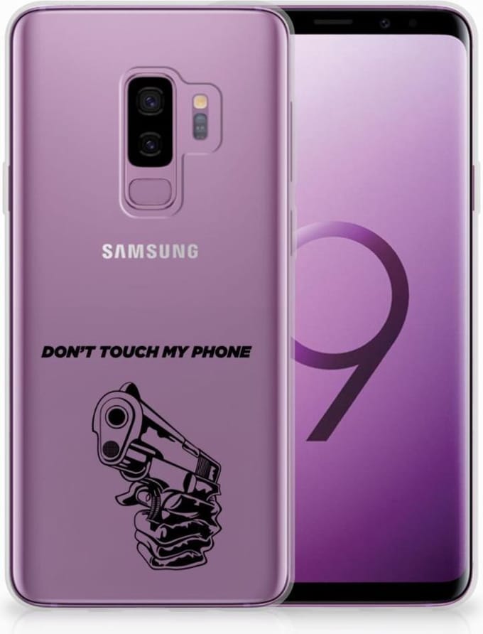 Samsung Galaxy S9 Plus Silicone-hoesje Gun Don't Touch My Phone