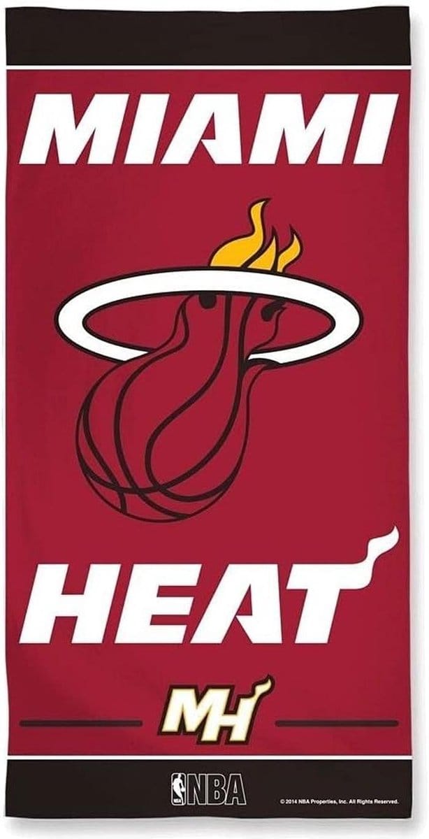 Grote Beachhanddoek Miami Heat Basketbal Team - Officieel Gelicenseerd