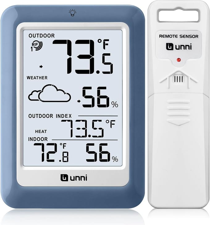 Draadloze Binnen Buiten Thermometer Hygrometer met Groot Bereik