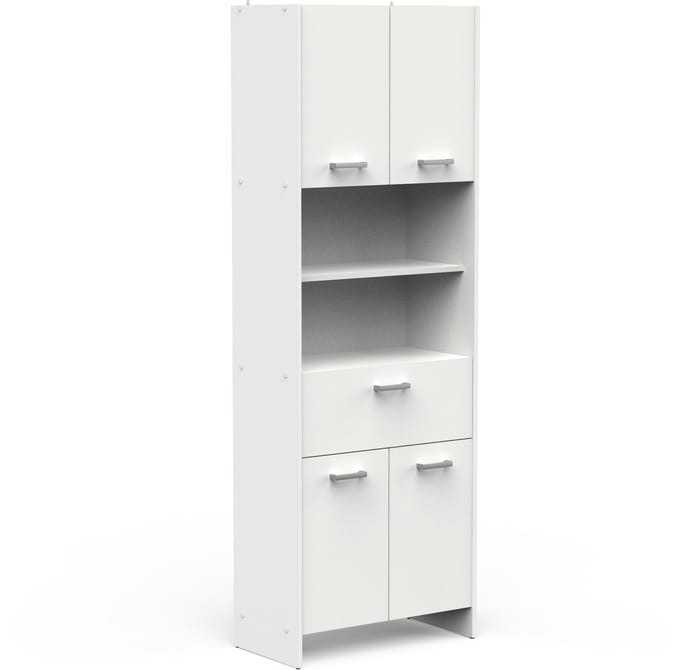 Kolomkast Coralie | 63,6 x 32,8 x 184,9 cm | Wit - CBA - Badkamer kolomkast - Wit - MDF
