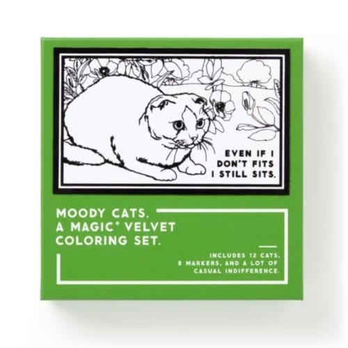 Moody Cats Magic Velvet Coloring Set - Brass Monkey