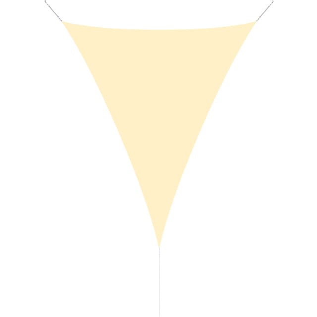 hanSe® Schaduwdoek Driehoek Gelijkbenig Waterafstotend 5x7x7 m Creme