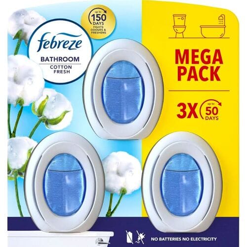 Febreze Bathroom Air Freshener Cotton Fresh 3 st