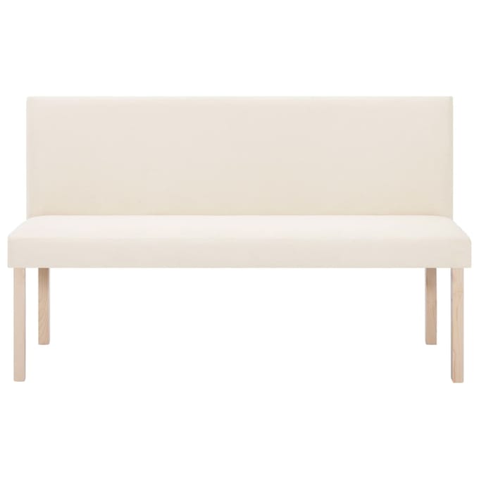 vidaXL - Bankje - 139,5 - cm - polyester - crème