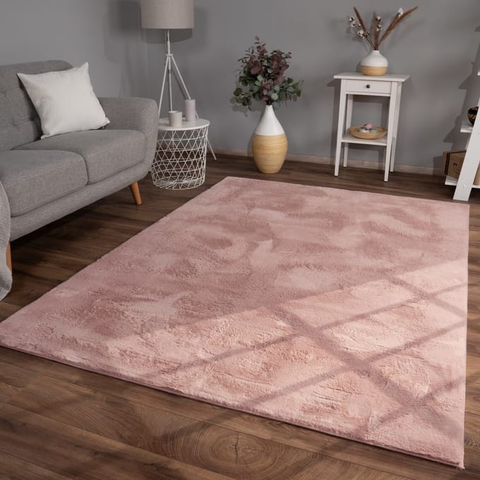 Woonkamertapijt kortpolig effen kleuren modern wasbaar 60 x 90 cm Rechthoek 60 x 90 cm Rechthoek Roze