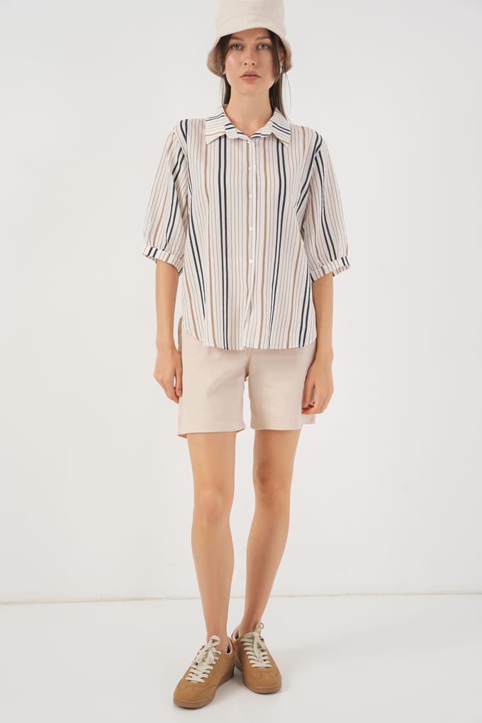 Gestreept Poplin Shirt