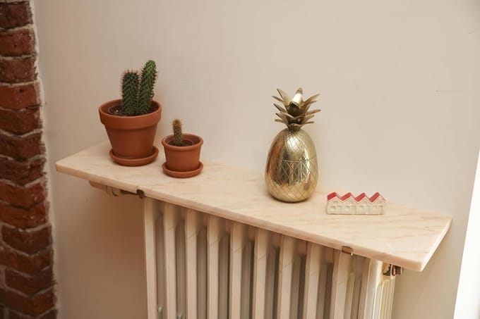 Marmeren Radiatorplank Aurora Rose Naturel - Warmtebestendig en Decoratief