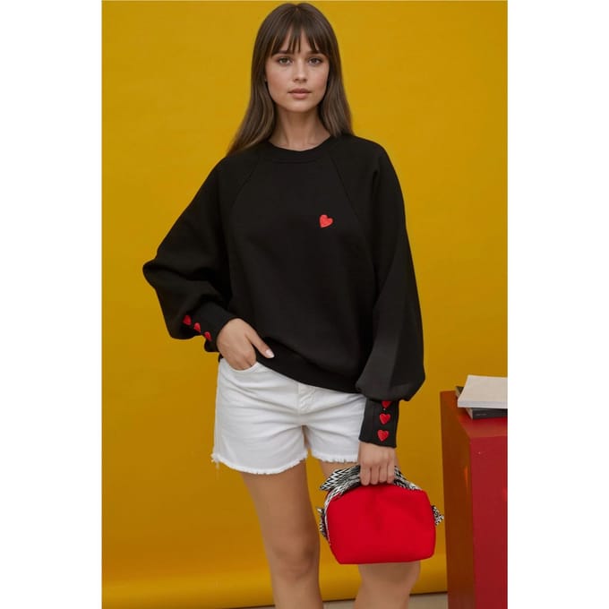 Geborduurd Katoenen Sweatshirt