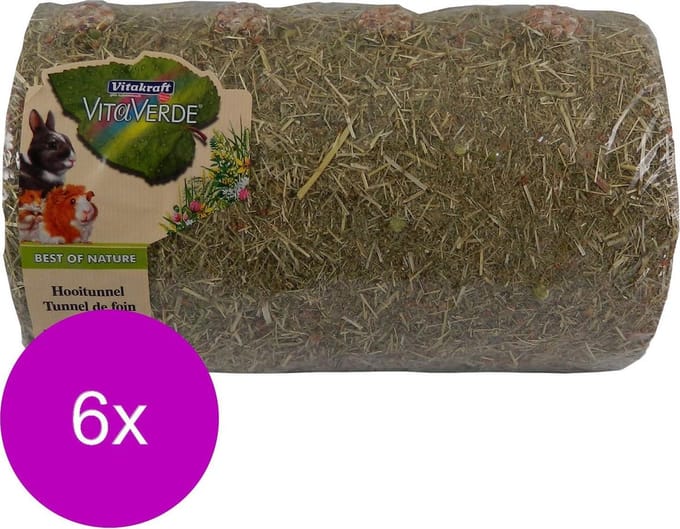 Vitakraft Vita Verde Hooitunnel Large - Knaagdiersnack - 6 x 800 g