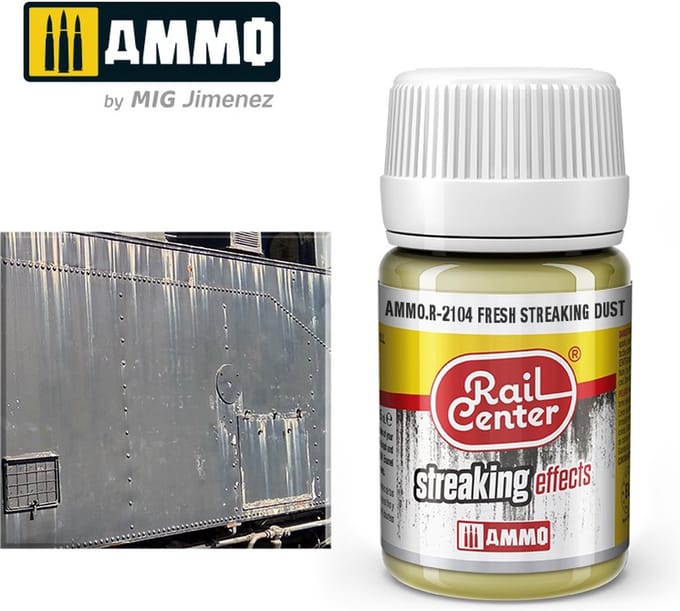 AMMO by Mig Jimenez Modelbouwdecoratie - MIG R2104 Rail Center - Fresh Dust - Streaking Effects - 35 ml Effecten potje