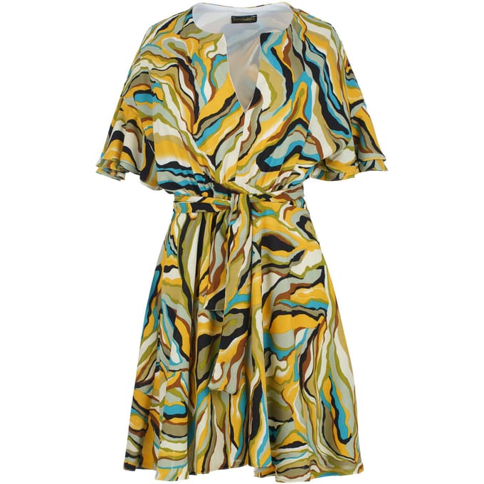 Levendige safari viscose wikkeljurk