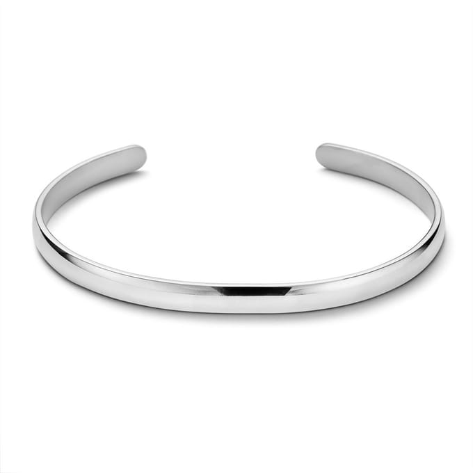 Twice As Nice Armband in edelstaal, open bangle 5 mm 19cm