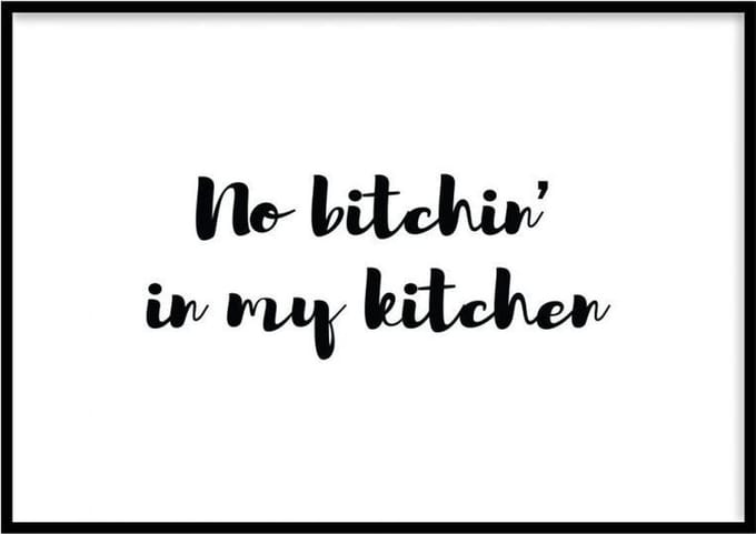 Poster My Kitchen - 30x40 cm Met Fotolijst - Poster Met Tekst - Ingelijst - WALLLL