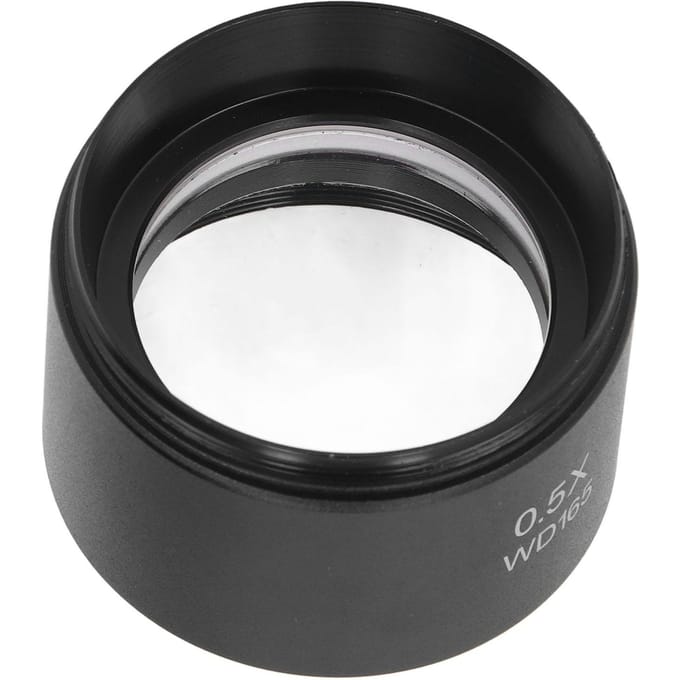 Hulpobjectieflens Aluminiumlegering 0.5X Microscooponderdeel voor SM-serie Stereo Micromirror black