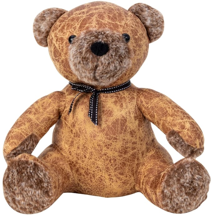 Deurstopper - bruine beer - polyester - 27 cm - dieren - kinderkamer - bescherming